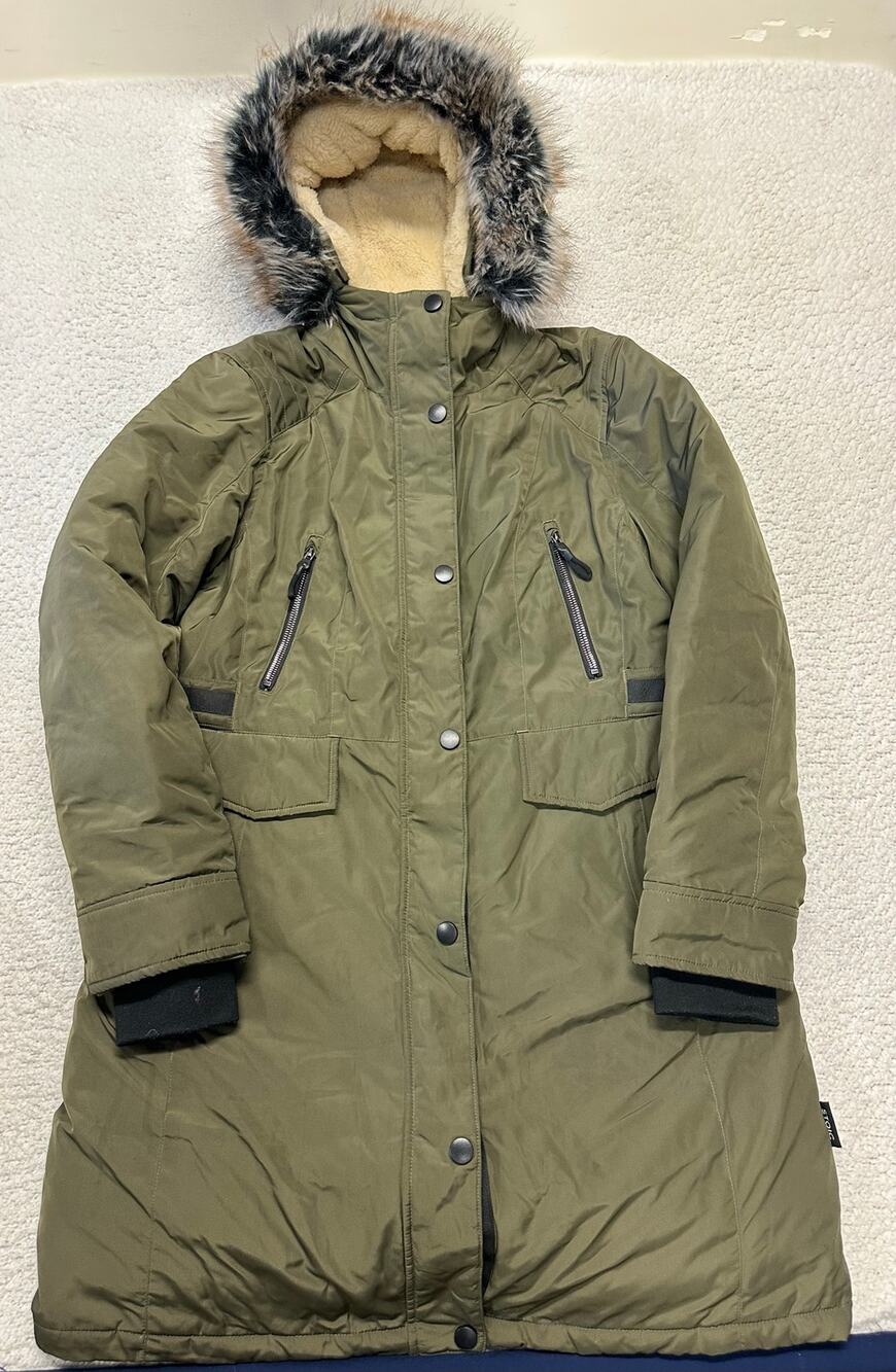 Stoic Womens Faux Fur Lined Hooded Insulated Parka Medium